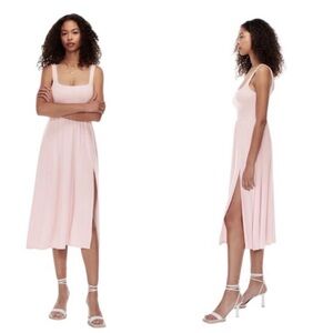 Aritzia Wilfred Market Slit Light Pink Dress